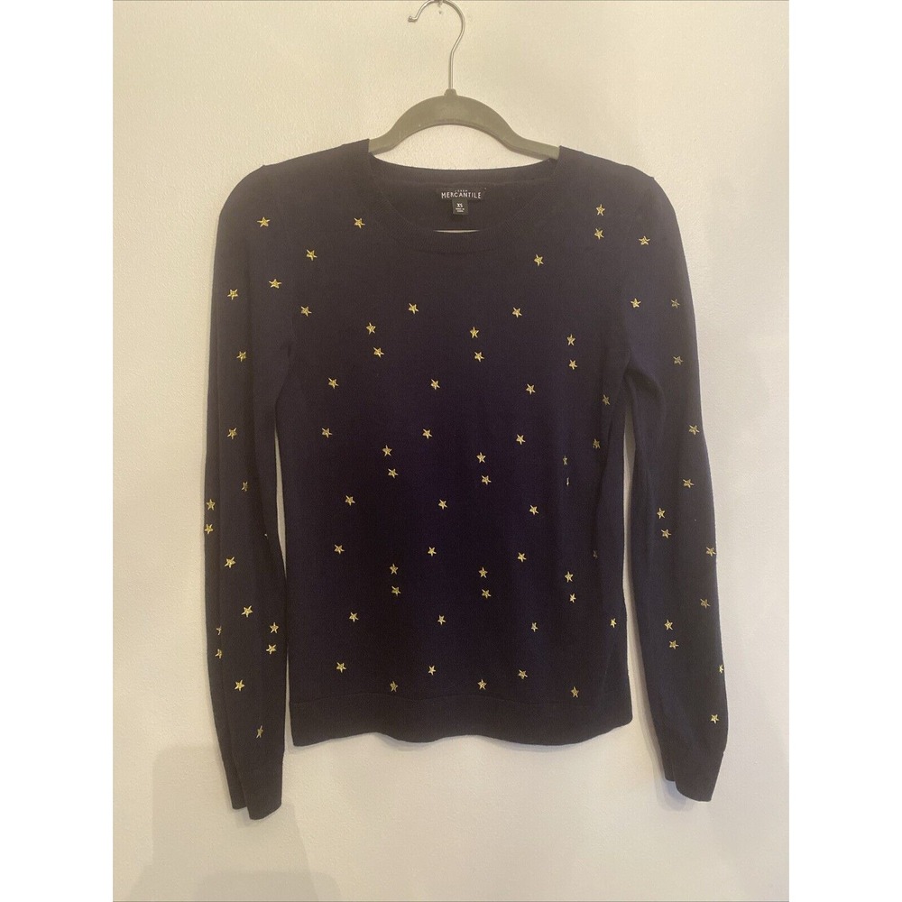 JCrew Tippi Sweater In Embroidered‎ Stars, XS